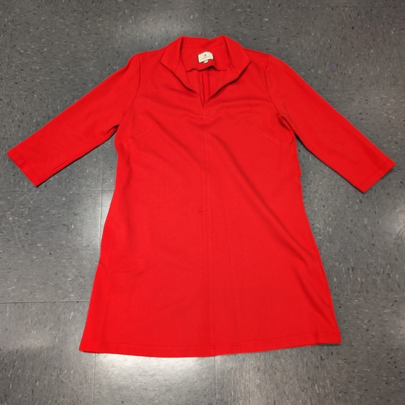 Tuckernuck Vibrant Red Collared Dress - Picture 1 of 7